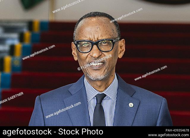 Paul Kagame, President of Rwanda, taken during a joint meeting with Annalena Baerbock (not in the picture), Federal Foreign Minister, in Kigali, December 18