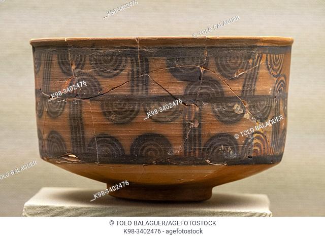 vasija celtibera , siglos IV-I a. C, Cerro de San Miguel, Arnedo, Museo de la Romanización, Calahorra, La Rioja , Spain, Europe