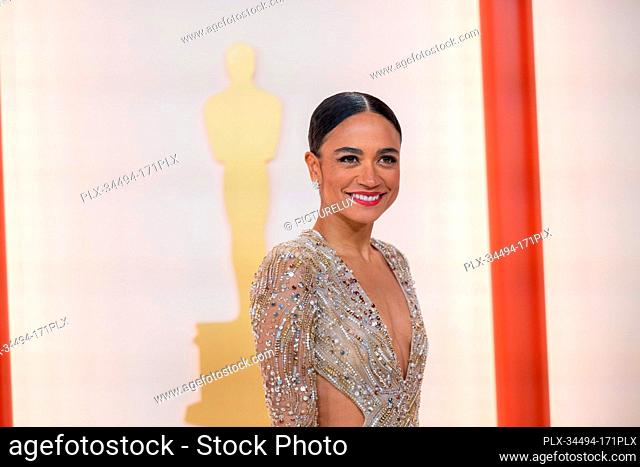 Lauren Ridloff arrives on the red carpet of the 95th Oscars® at the Dolby® Theatre at Ovation Hollywood on Sunday, March 12, 2023