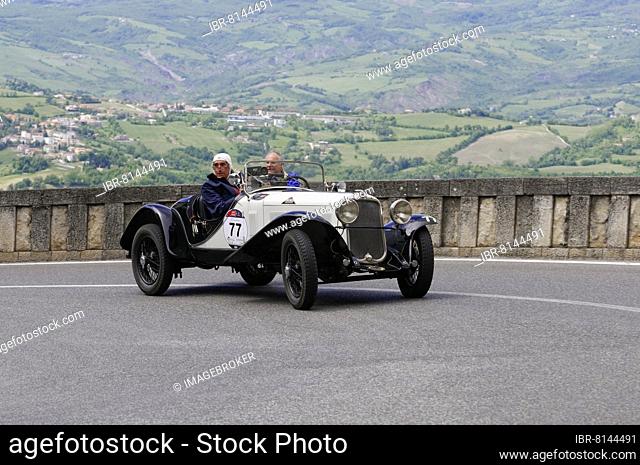 Mille Miglia 2014, No. 77 FIAT 514 MM Spider built in 1931 Vintage car race. San Marino, Italy, Europe