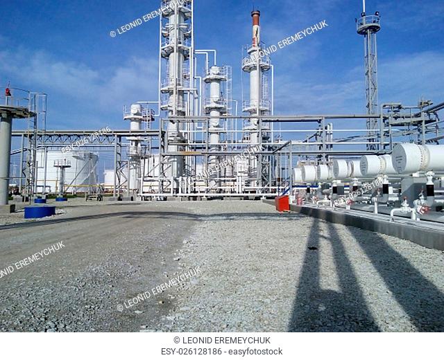 The oil refinery. Equipment for primary oil refining