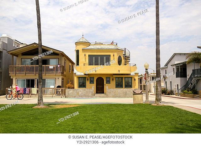 Homes in Balboa Village, Newport Beach, Orange County, California, United States