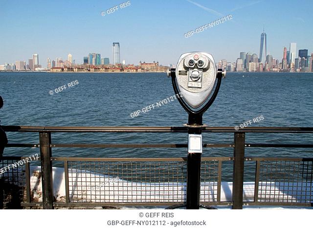 Lower Manhattan from Liberty Island, New York City, United States