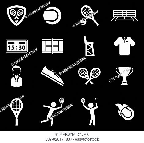 Tennis simply symbols for web and user interface