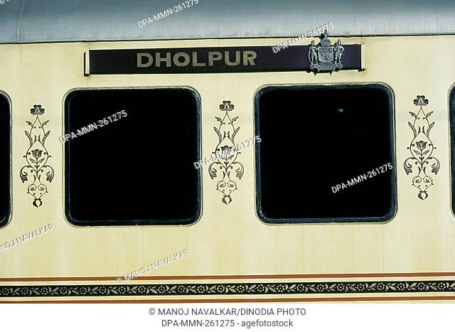 Dholpur compartment of Palace on Wheels train, Jaisalmer, Rajasthan, India