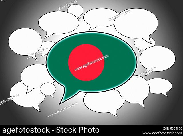Speech bubbles concept - the flag of Bangladesh
