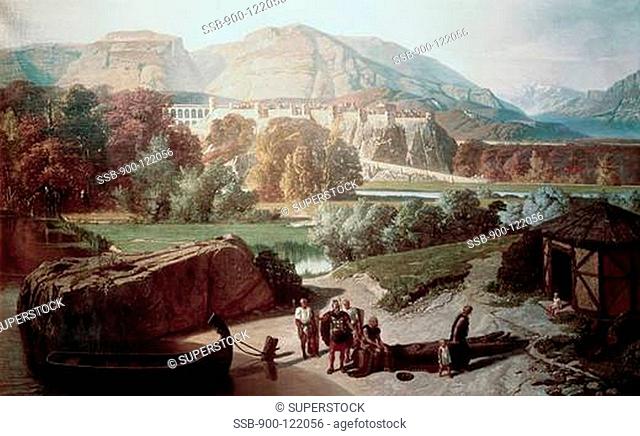 Roman Town At The Foot Of The Alps Penguilly-L'Haridon, Octave1811-1870 French