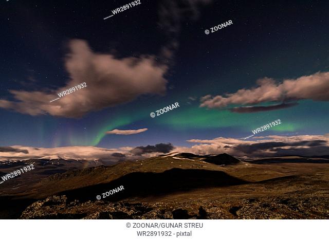Northern lights, Rapa Valley, Lapland, Sweden