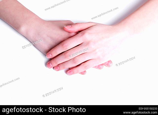 Female hands with soft skin
