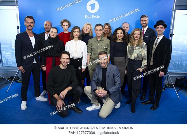 Group picture with all moderators and actors who presented their programs at the ARD program press conference, from left: Florian SILBEREISEN, presenter