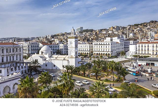 Algeria, Argel City, Martyrs Square, Djemaa El-Djedid Mosque, UNESCO