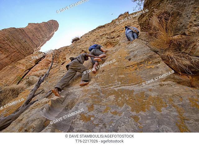 rock climbing to the Abuna Yemata Guh rock church and Gheralta Range in Tigray, Ethiopia