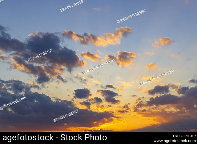 Beautiful sky with cloud before sunset