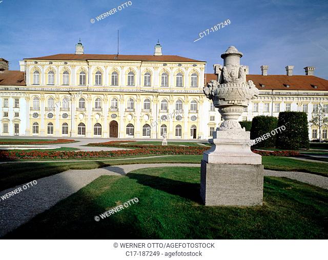 Neues Schloss ('New Palace', built in the early 18th century to celebrate Duke Max Emanuel's victory over the Turks in 1688). Schleissheim. Bavaria