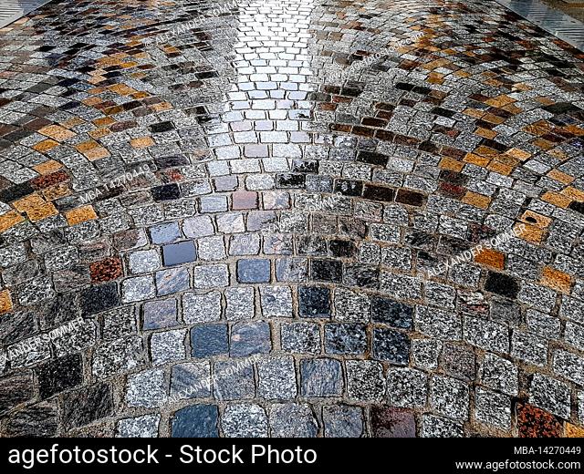 Paving stones in Reims, France