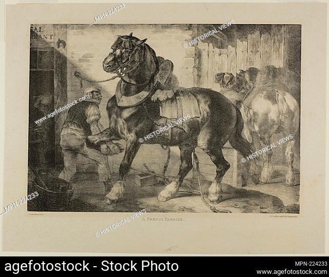 A French Farrier, plate 12 from Various Subjects Drawn from Life on Stone - 1821 - Jean Louis André Théodore Géricault (French