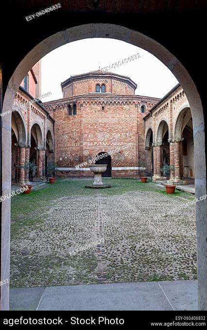 Cloister inside the complex of Santo Stefano, also called Seven Churches, in Bologna