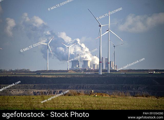 The lignite-fired power plant in Fimmersdorf, , the police started clearing the town of Luetzerath today, January 11, 2023