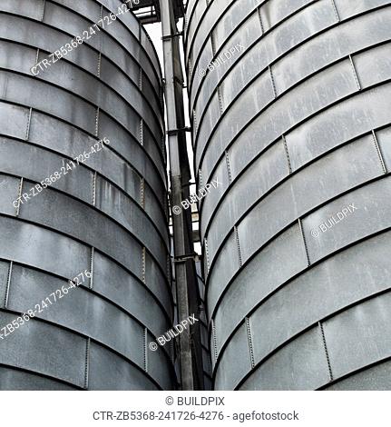 Grain storage facility on the Boal Quay, Kings Lynn, Norfolk, UK
