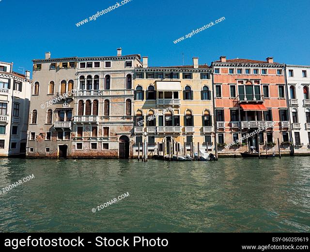 The Canal Grande (meaning Grand Canal) in Venice, Italy