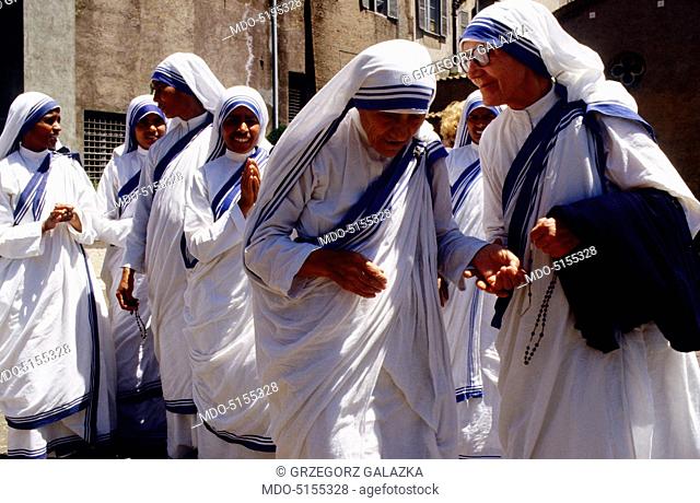 Mother Teresa of Calcutta (Gonxha Agnes Bojaxhiu), Albanian catholic woman, Nobel Peace Prize Laureate and founder of the religious congregation of the...