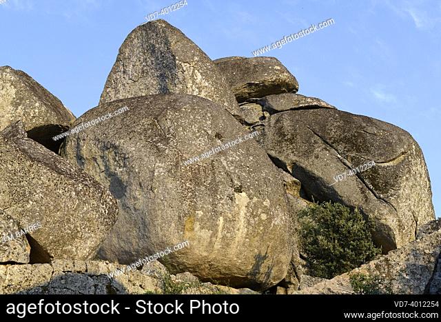 Granitic relief (spheroidal weathering). This photo was taken in Monsanto, Portugal