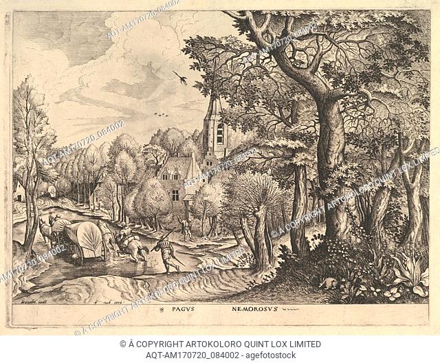 Wooded Region (Pagus Nemorosus) from The Large Landscapes, ca. 1555â€“56, Etching with engraving; first state of two, sheet: 13 5/8 x 17 7/8 in. (34