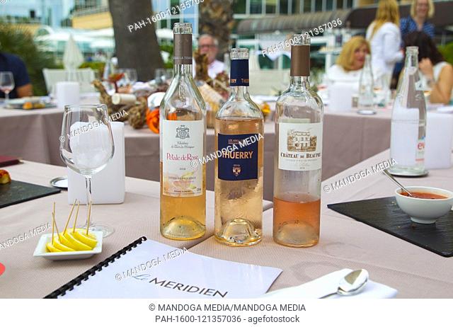 Monaco, Monte Carlo - June 14, 2019 : Oenology Wine workshops during the Summer Season at Meridien Beach Plaza Hotel. Chateau de Beaupre, Thuerry