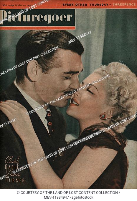 Picturegoer 1942 - Front Picturegoer Oct 17 1942 'Clark Gable+Lana Turner'