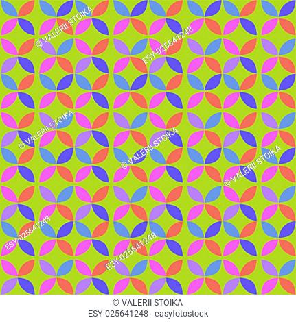 Seamless Circle Retro Pattern. Abstract Geometric Background
