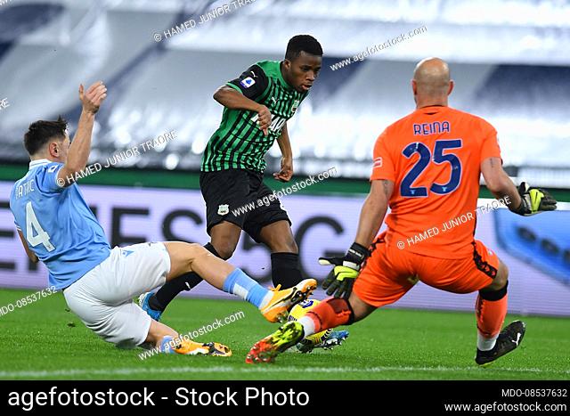 Sassuolo footballer Hamed Junior Traore during the match Lazio-Sassuolo in the olympic stadium. Rome (Italy), January 24th, 2021