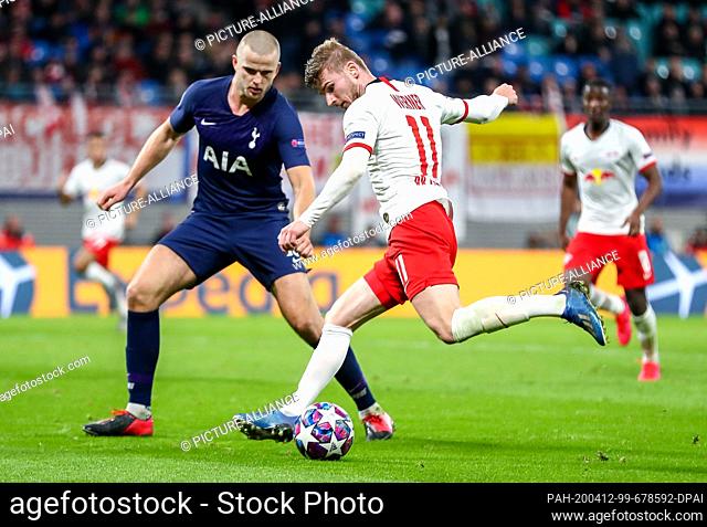 10 March 2020, Saxony, Leipzig: Football: Champions League, Round of 16, RB Leipzig - Tottenham Hotspur in the Red Bull Arena