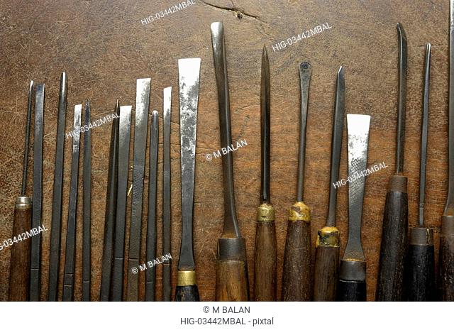 TOOLS FOR TRADITIONAL WOOD CARVING OF TRIVANDRUM