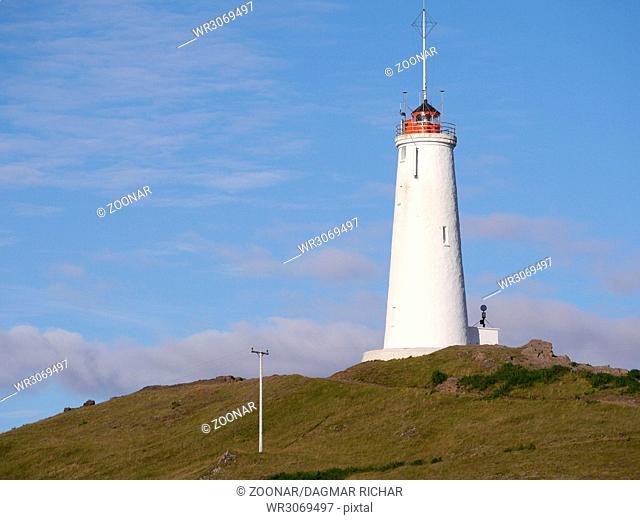 lighthouse Reykjanesviti on reykjanes peninsula in Iceland