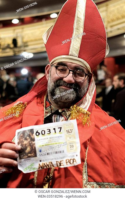 The draw of Spain's Christmas lottery named 'El Gordo' (Fat One) at the Teatro Real in Madrid, Spain. The winning number wins a total of 4 million euros for the...