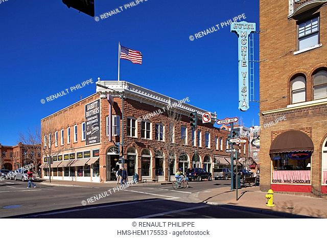 United States, Arizona, Route 66, Flagstaff, historical downtown, Monte Vista Hotel