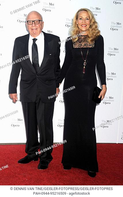 Rupert Murdoch and Jerry Hall attend the 2017 Metropolitan Opera Opening Night at The Metropolitan Opera House on September 25, 2017 in New York City