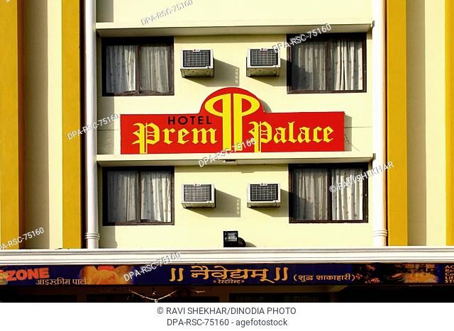 Building front of Hotel Prem Palace , Ujjain , Madhya Pradesh , India