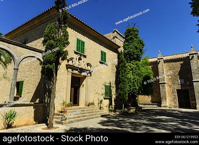 Santuario de Nostra Senyora de Cura, ubicado en el Puig de Cura, Pla de Mallorca, Mallorca, Islas Baleares, España