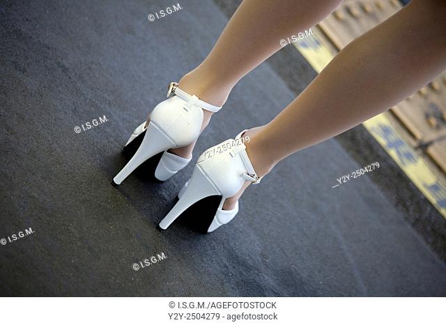 White stilettos
