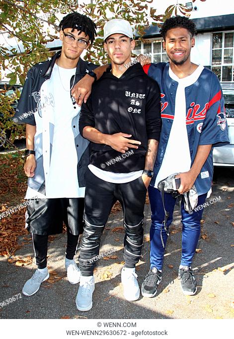X Factor contestants arrive at the X Factor house after attending rehearsals Featuring: Five After Midnight, Kieran Alleyne, Jordan Lee