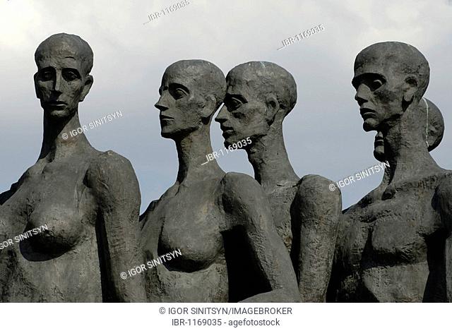 Figures of the monument to victims of the concentration camps during the Second World War, Poklonnaya Hill, Moscow, Russia