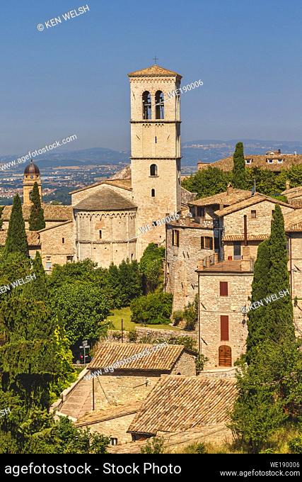 Assisi, Perugia Province, Umbria, Italy. Santa Maria Maggiore Church
