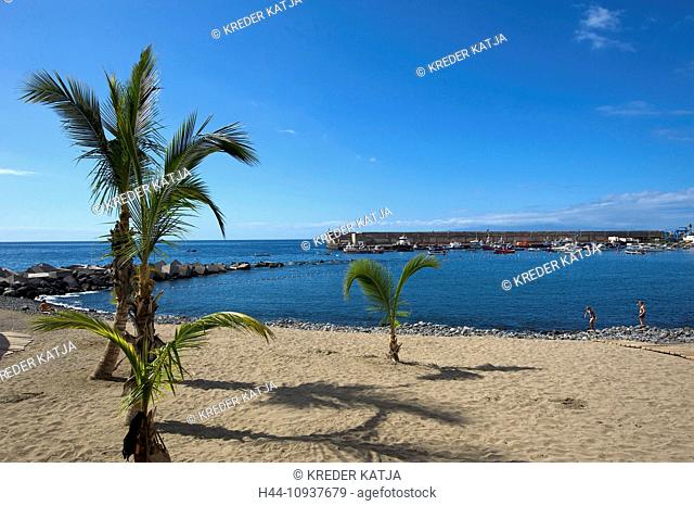 Tenerife, Teneriffa, Canaries, Canary islands, isles, Spain, Spanish, Europe, San Juan, palm beach, palm beaches, sand beach, sand beaches, beach, seashore