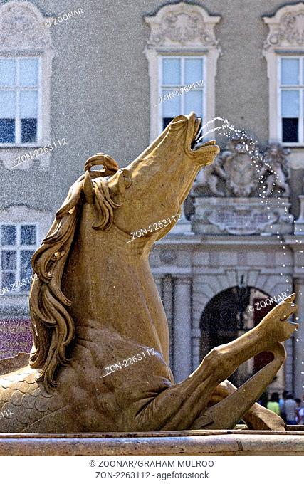 Austria Saltzberg Horse Of The Horse Fountain
