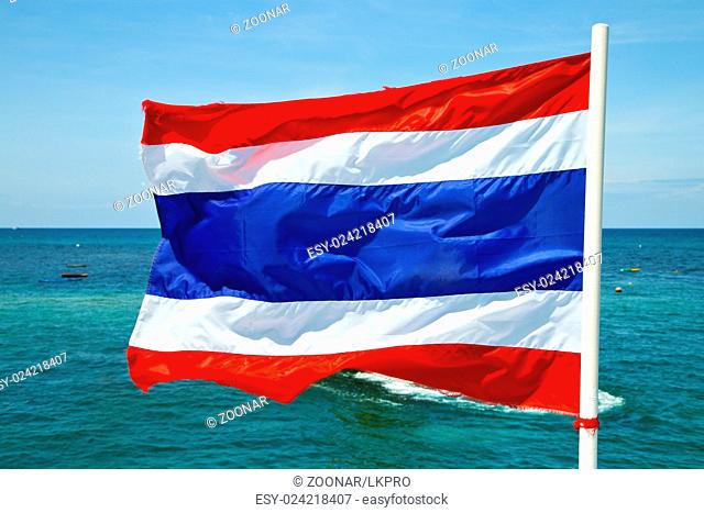 asia kho phangan  waving flag  south
