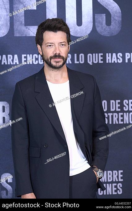 Alvaro Morte attends 'Objetos (Objects) Photocall at Paz Cinema on September 27, 2022 in Madrid, Spain