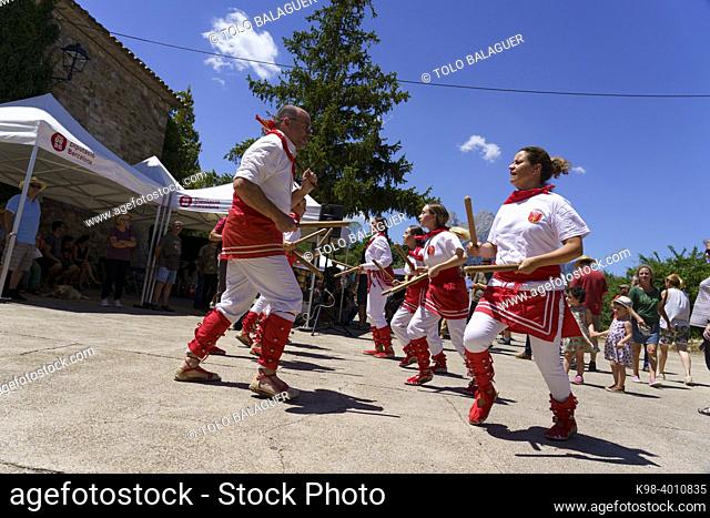 stick dance, -ball de bastons-, Maçaners, Bergueda, Catalonia, Pyrenean mountain range, Spain