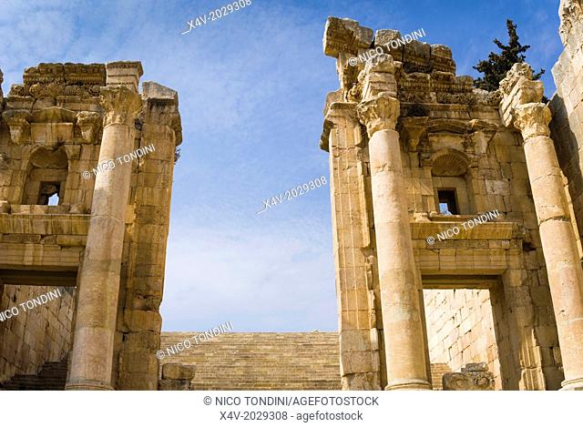 Propilaeum of Temple of Artemis, Jerash, Gerasa, Roman Decapolis City, Jordan, Middle East