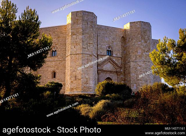 Castel del Monte in Apulia Italy is a popular landmark and tourist attraction